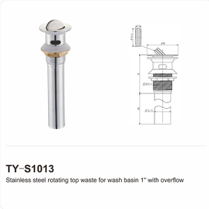 Desagüe de lavabo recto ranurado con tubo de conexión - 32 mm