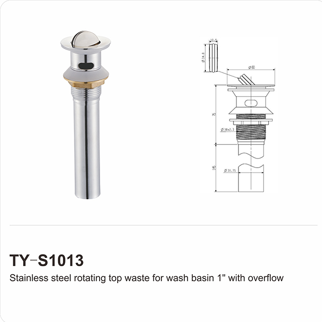Desagüe de lavabo recto ranurado con tubo de conexión - 32 mm