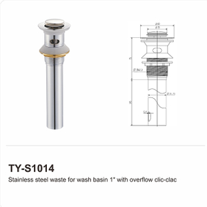 Desagüe emergente para lavabo con cordal 32mm