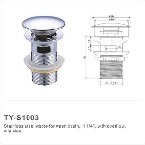 Desagüe automático para lavabo (desagüe clic-clac) ranurado 32 mm