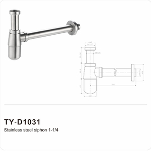 Trampa para botellas de lavabo (sifón), 32 mm