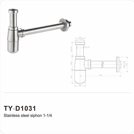 Trampa para botellas de lavabo (sifón), 32 mm