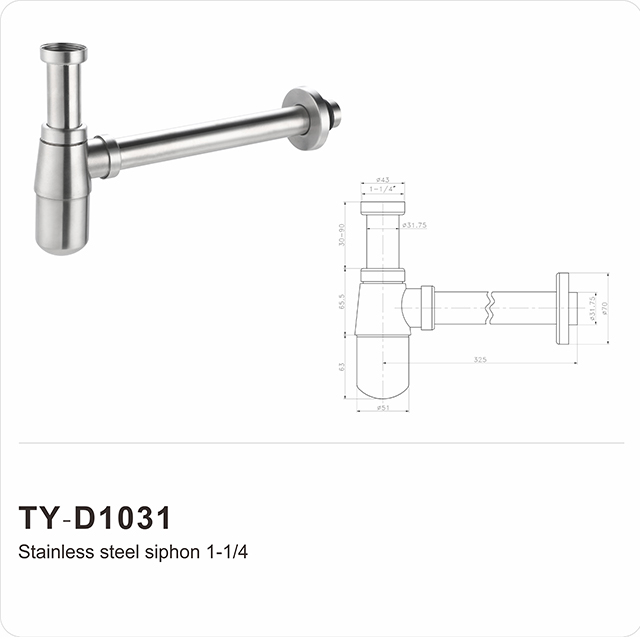 Trampa para botellas de lavabo (sifón), 32 mm